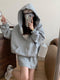 MAIKAEW  Plain Zip -up Hoodie With Mini Skirt Co-Ords